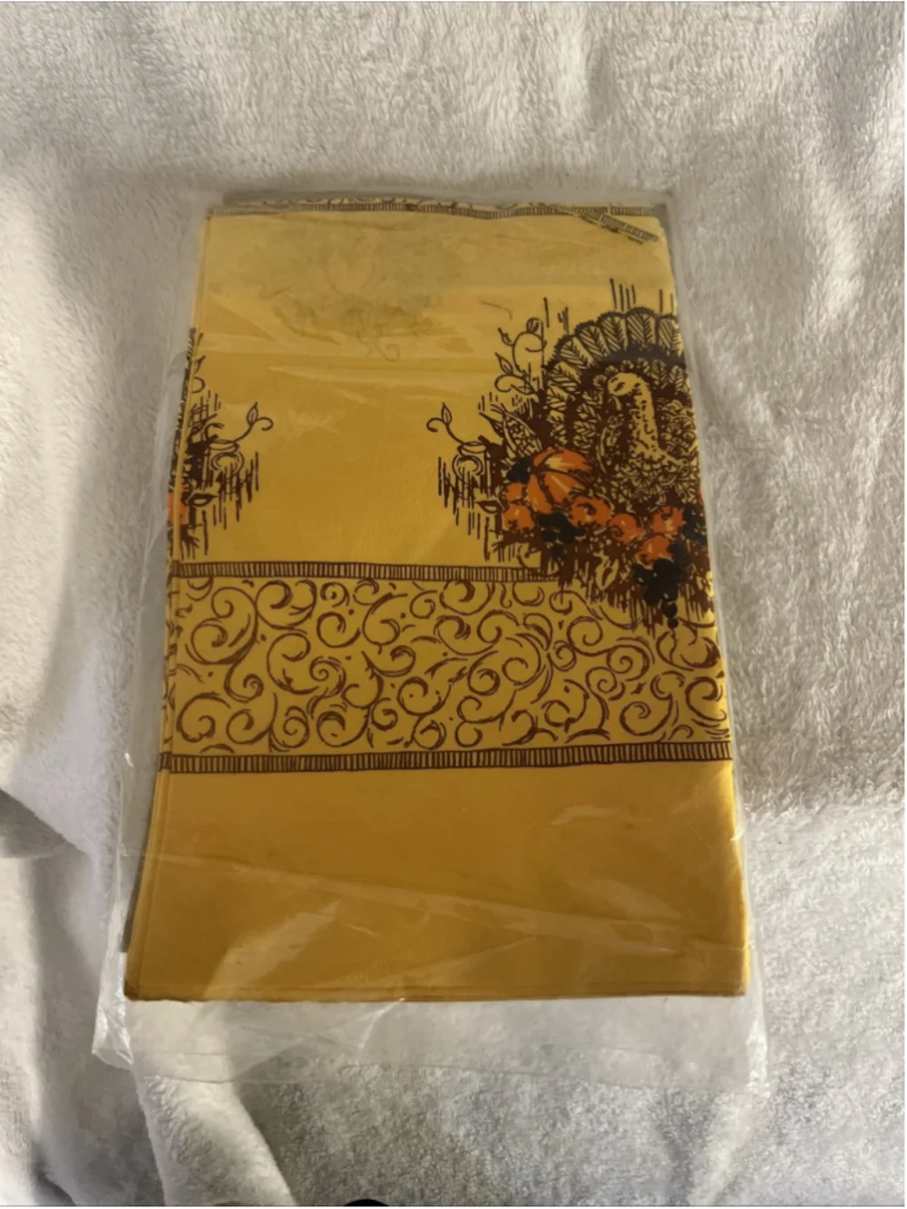Vintage Thanksgiving Turkey Paper Table Cloth C. A. Reed USA 52